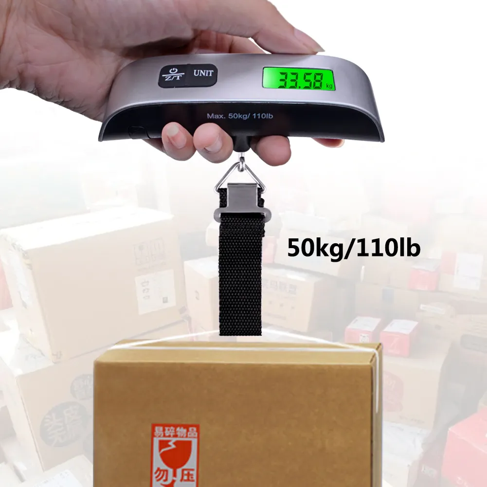 Portable electronic luggage scales